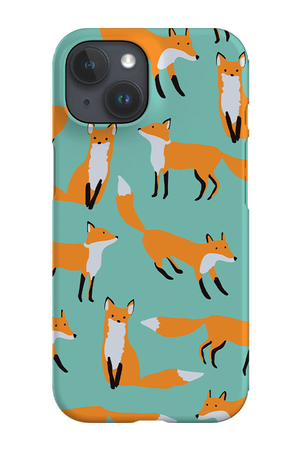 Foxes Phone Case (Mint) | Harper & Blake