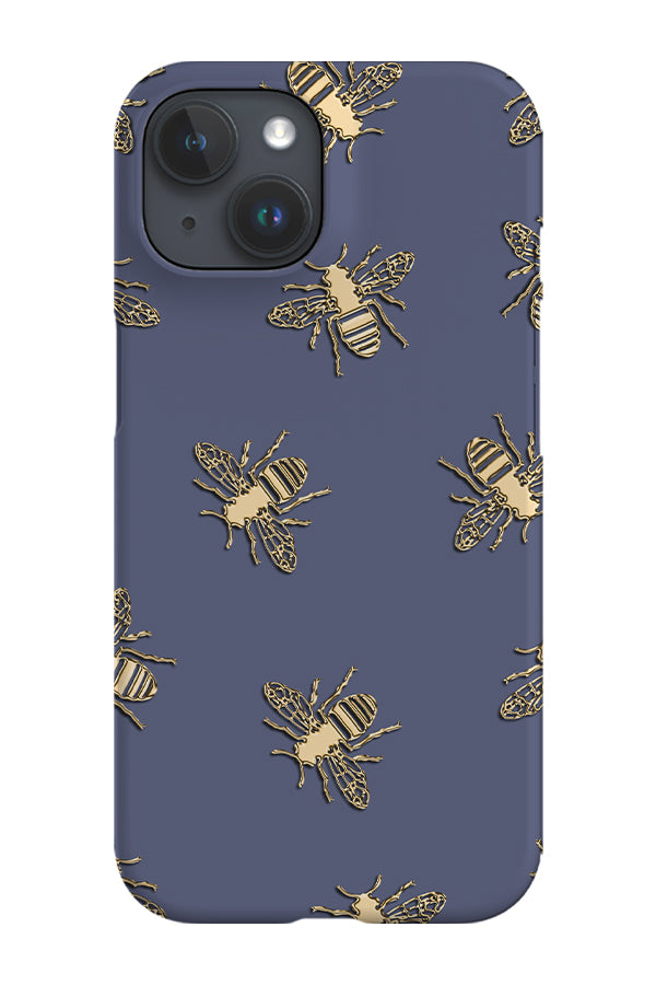 Bees Lux Phone Case (Blue & Gold)