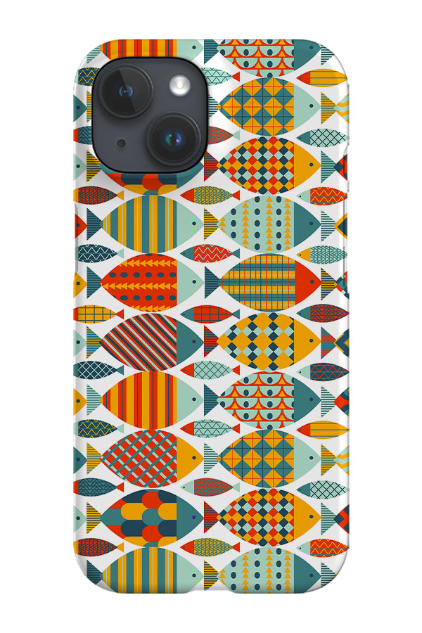 Geometric Fish by Angela Sbandelli Phone Case (Multicolour) | Harper & Blake