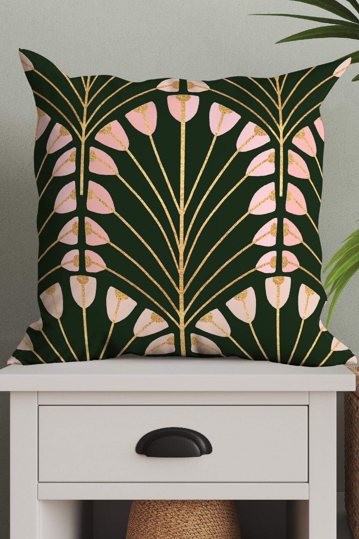 Jacques By Amy MacCready Square Cushion (Green Pink) | Harper & Blake