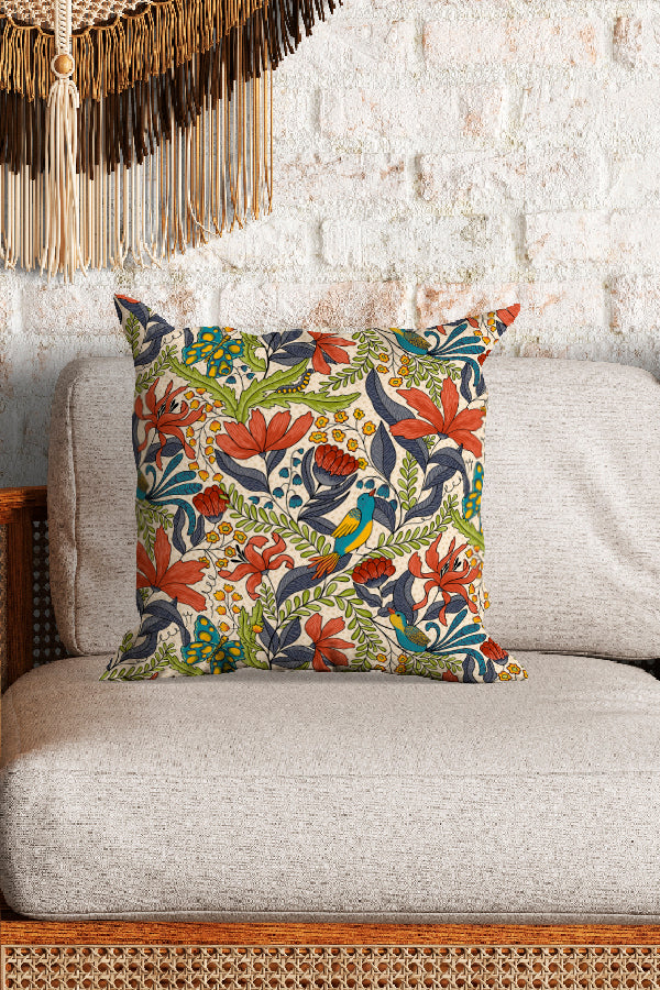 Enchanted Tulip Garden by Denes Anna Design Square Cushion (Colourful) | Harper & Blake