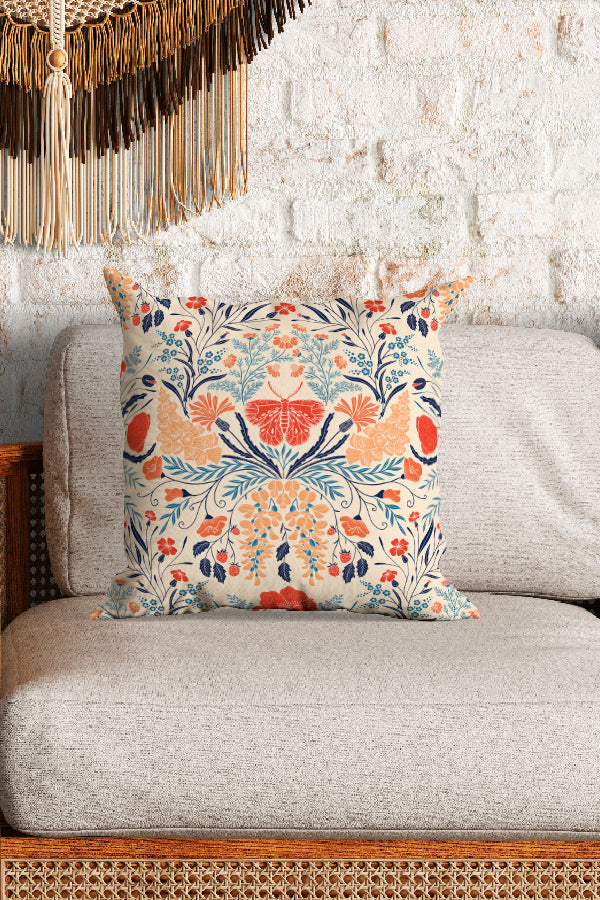 Wildflower Botanical by Denes Anna Design Square Cushion (Retro) | Harper & Blake