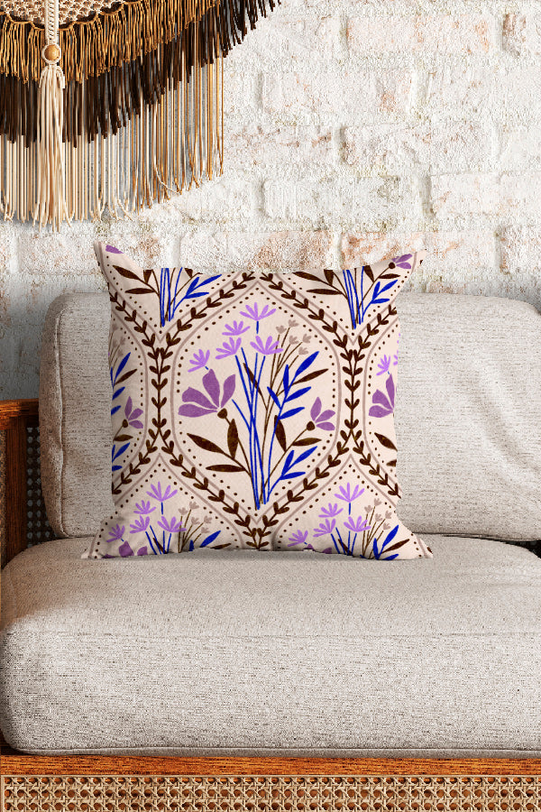 Roux By Amy MacCready Square Cushion (Purple) | Harper & Blake