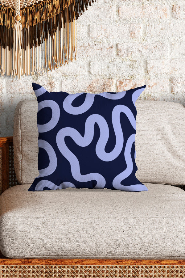 
                  
                    Swirl Lines Abstract Square Cushion (Blue) | Harper & Blake
                  
                