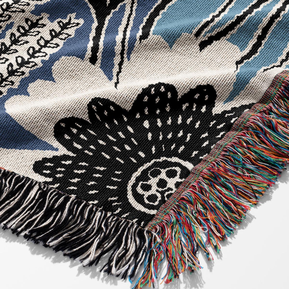 
                  
                    Retro Garden by Rachel Parker Jacquard Woven Blanket (Blue) | Harper & Blake
                  
                