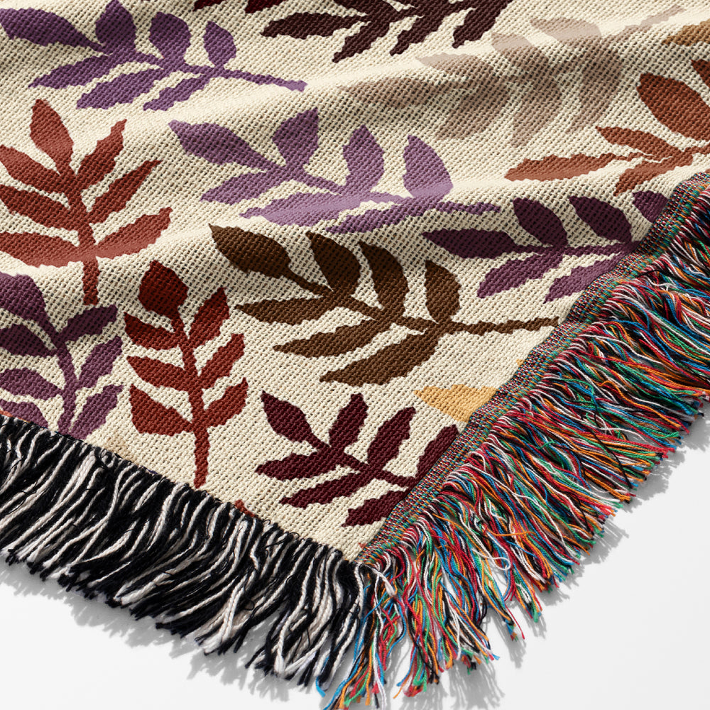 
                  
                    Leaf Swirl by Rachel Parker Jacquard Woven Blanket (Beige) | Harper & Blake
                  
                