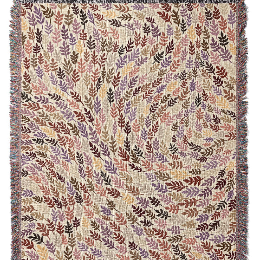 
                  
                    Leaf Swirl by Rachel Parker Jacquard Woven Blanket (Beige) | Harper & Blake
                  
                