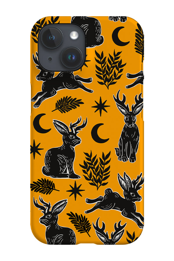 Jackalope Scatter Phone Case (Mustard Yellow) | Harper & Blake