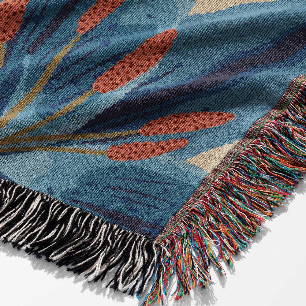 
                  
                    Lily Scatter Jacquard Woven Blanket (Blue) | Harper & Blake
                  
                