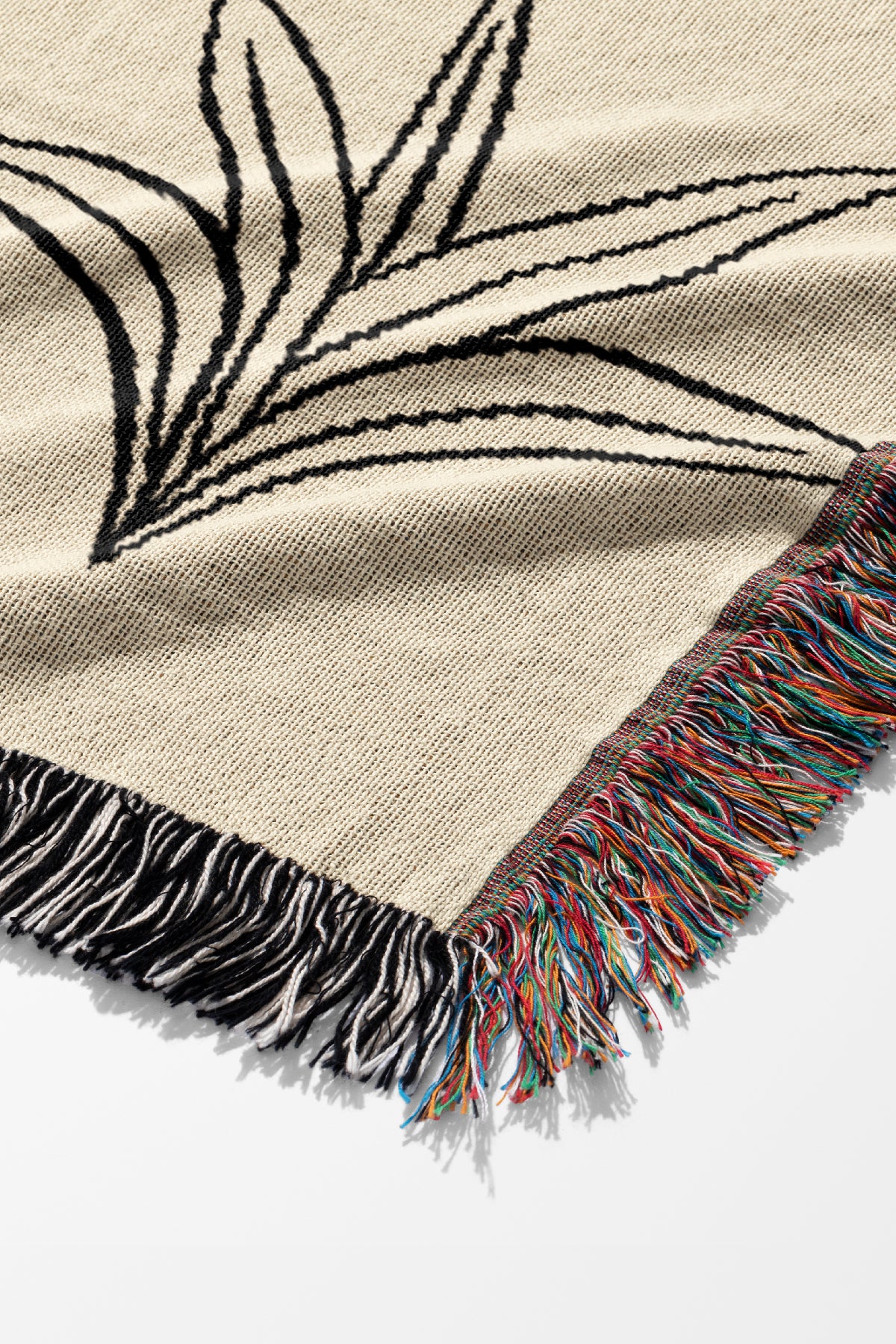 Leopard Scatter Jacquard Woven Blanket (Black & White) | Harper & Blake