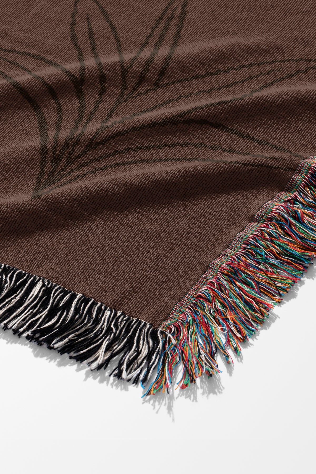 Leopard Scatter Jacquard Woven Blanket (Brown) | Harper & Blake