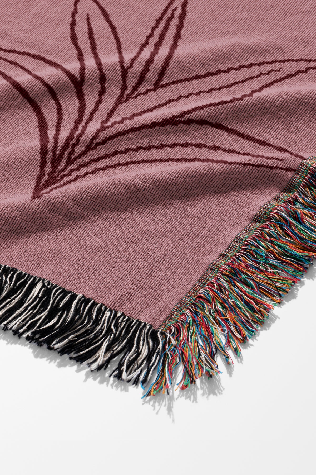 Leopard Scatter Jacquard Woven Blanket (Pink) | Harper & Blake