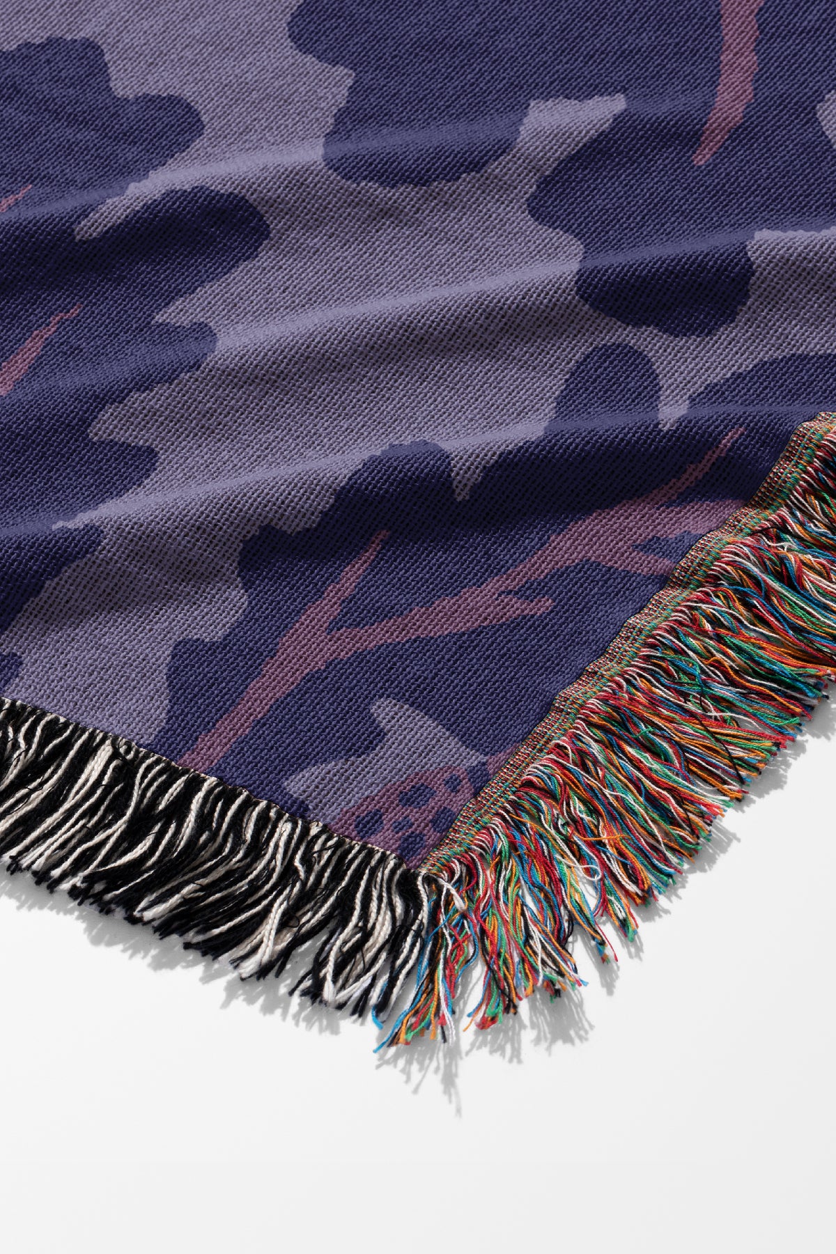 The Oak Throw Jacquard Woven Blanket (Lilac) | Harper & Blake