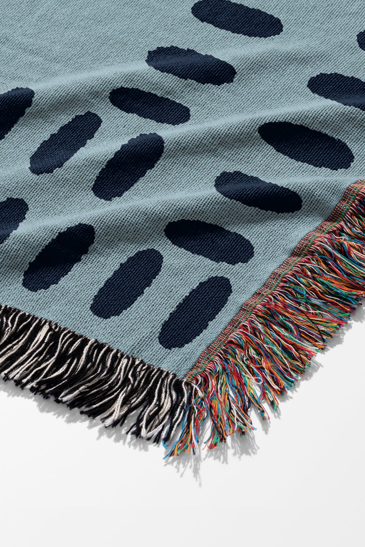 Two Tone Tiger Jacquard Woven Blanket (Blue ) | Harper & Blake