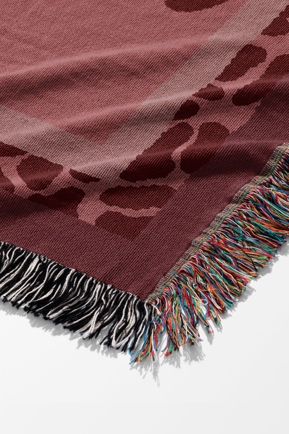Walking Leopards Jacquard Woven Blanket (Pink) | Harper & Blake