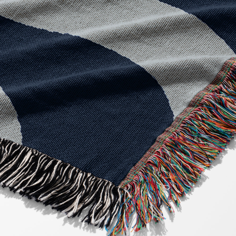 
                  
                    Swirl Lines Abstract Jacquard Woven Blanket (Blue) | Harper & Blake
                  
                