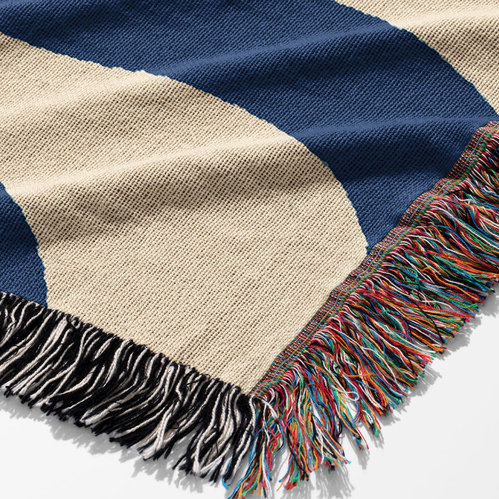 
                  
                    Swirl Lines Abstract Jacquard Woven Blanket (Cream Blue) | Harper & Blake
                  
                