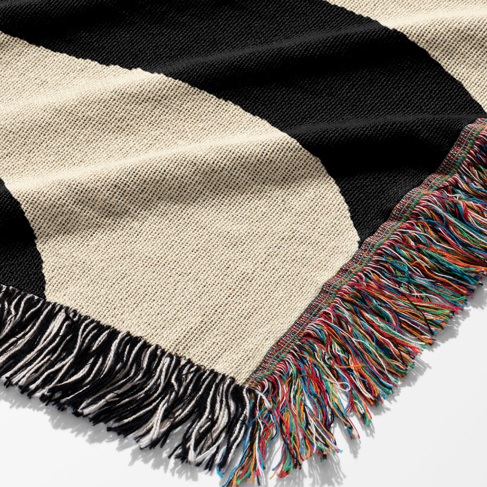 
                  
                    Swirl Lines Abstract Jacquard Woven Blanket (Peach Black) | Harper & Blake
                  
                