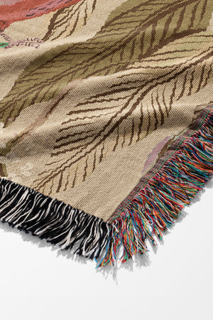 Moody Mango Garden By Rebecca Elfast Jacquard Woven Blanket (Light) | Harper & Blake