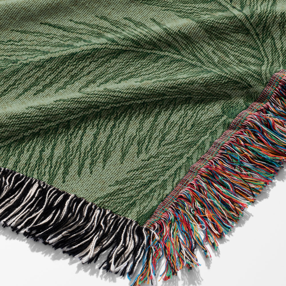 
                  
                    Palms Toile Jungle Green By Rebecca Elfast Jacquard Woven Blanket (Green) | Harper & Blake
                  
                