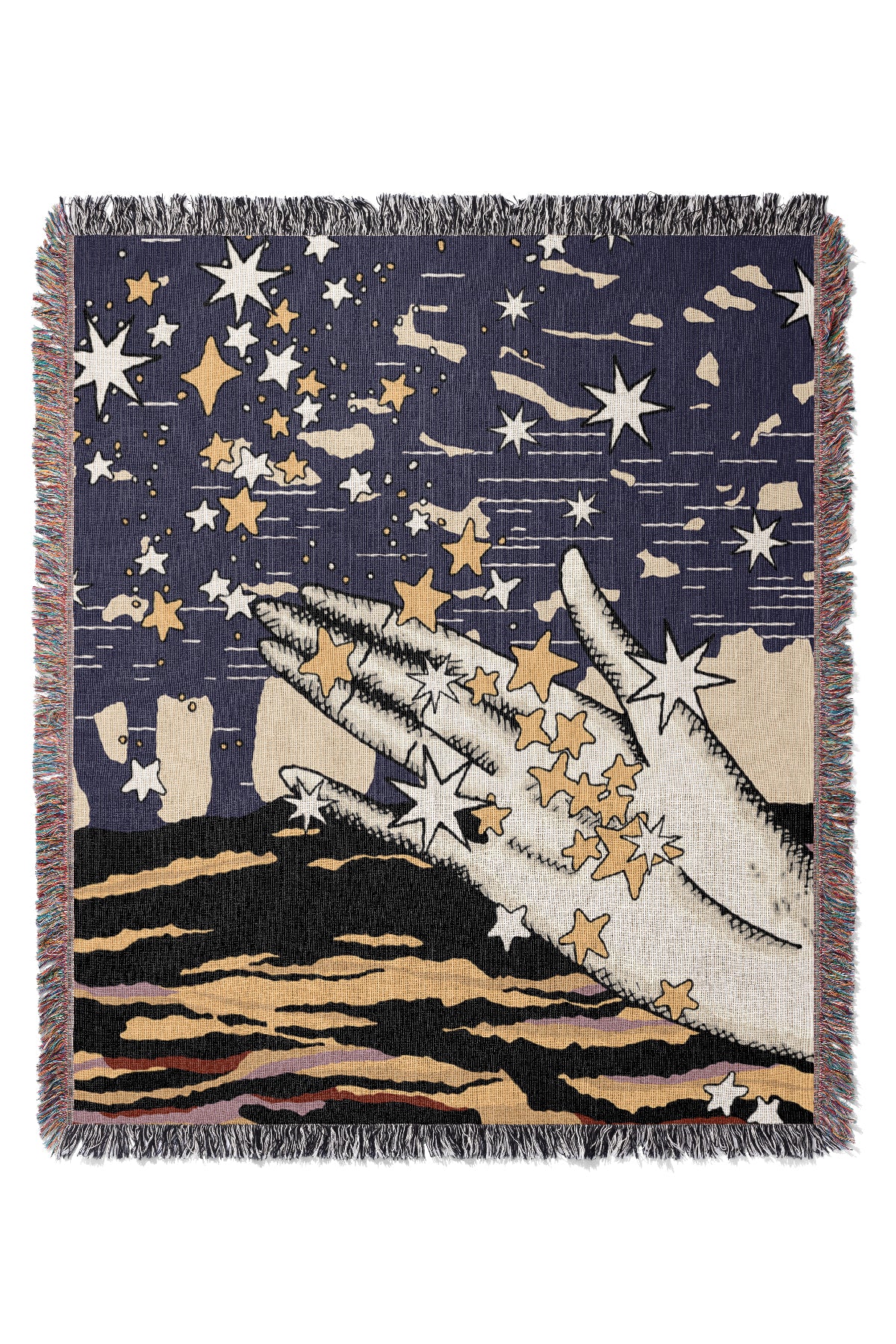 Star Seller Jacquard Woven Blanket (Multicolour) | Harper & Blake