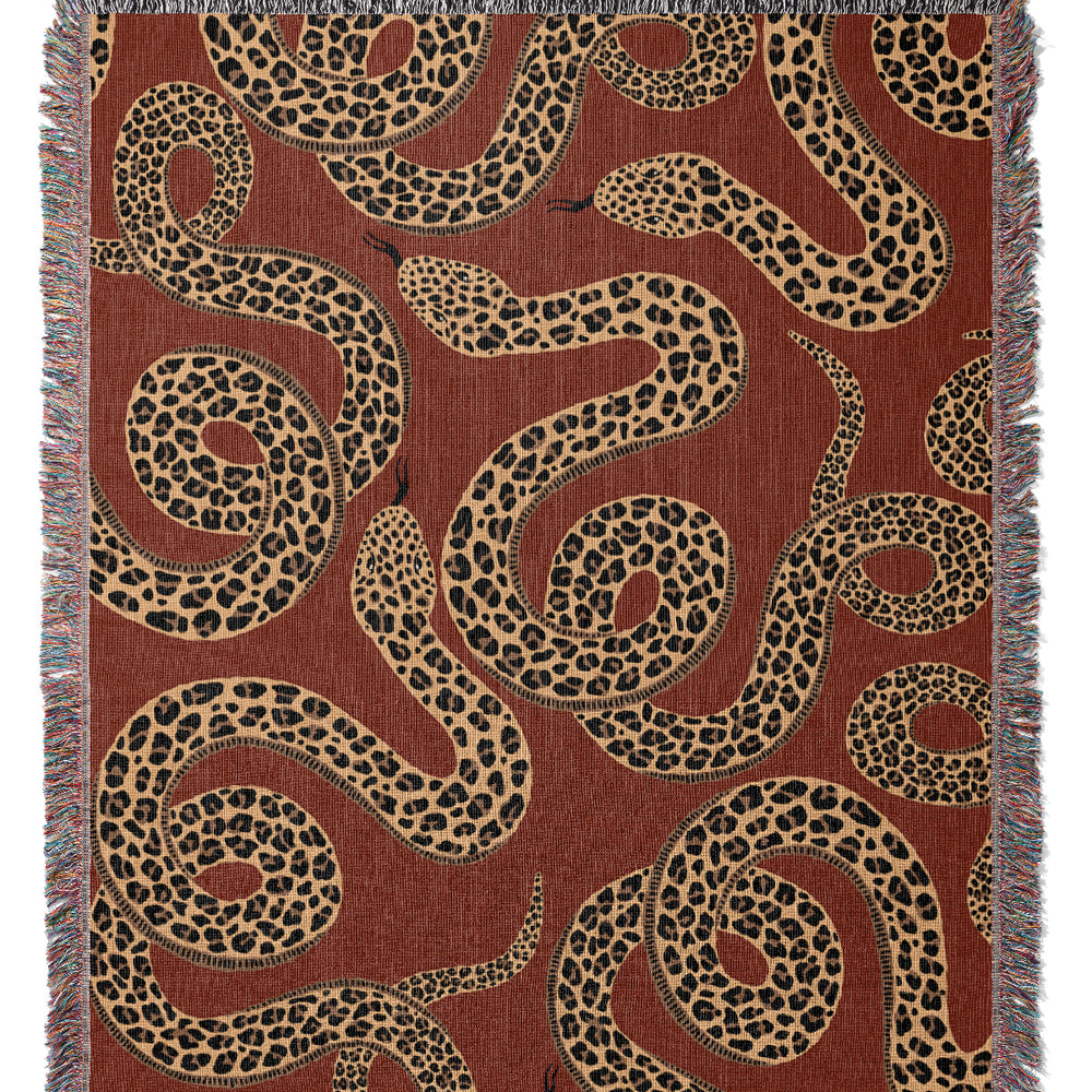 
                  
                    Snake Scatter Jacquard Woven Blanket (Red) | Harper & Blake
                  
                