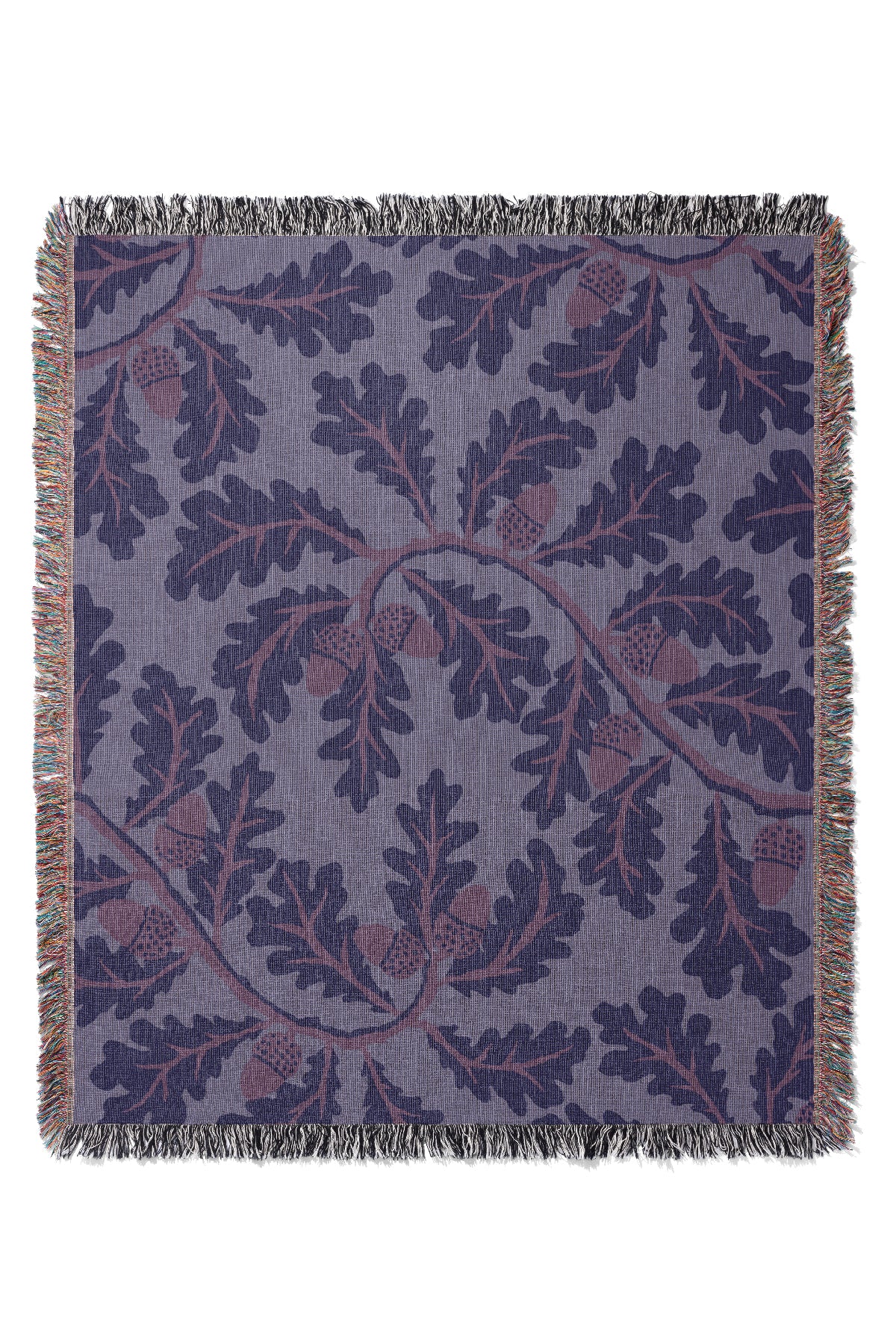 The Oak Throw Jacquard Woven Blanket (Lilac) | Harper & Blake