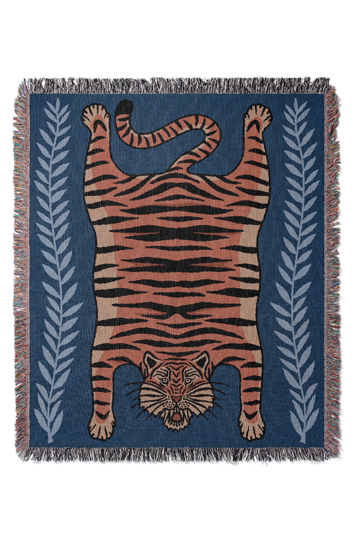 Tiger Throw Jacquard Woven Blanket | Harper & Blake