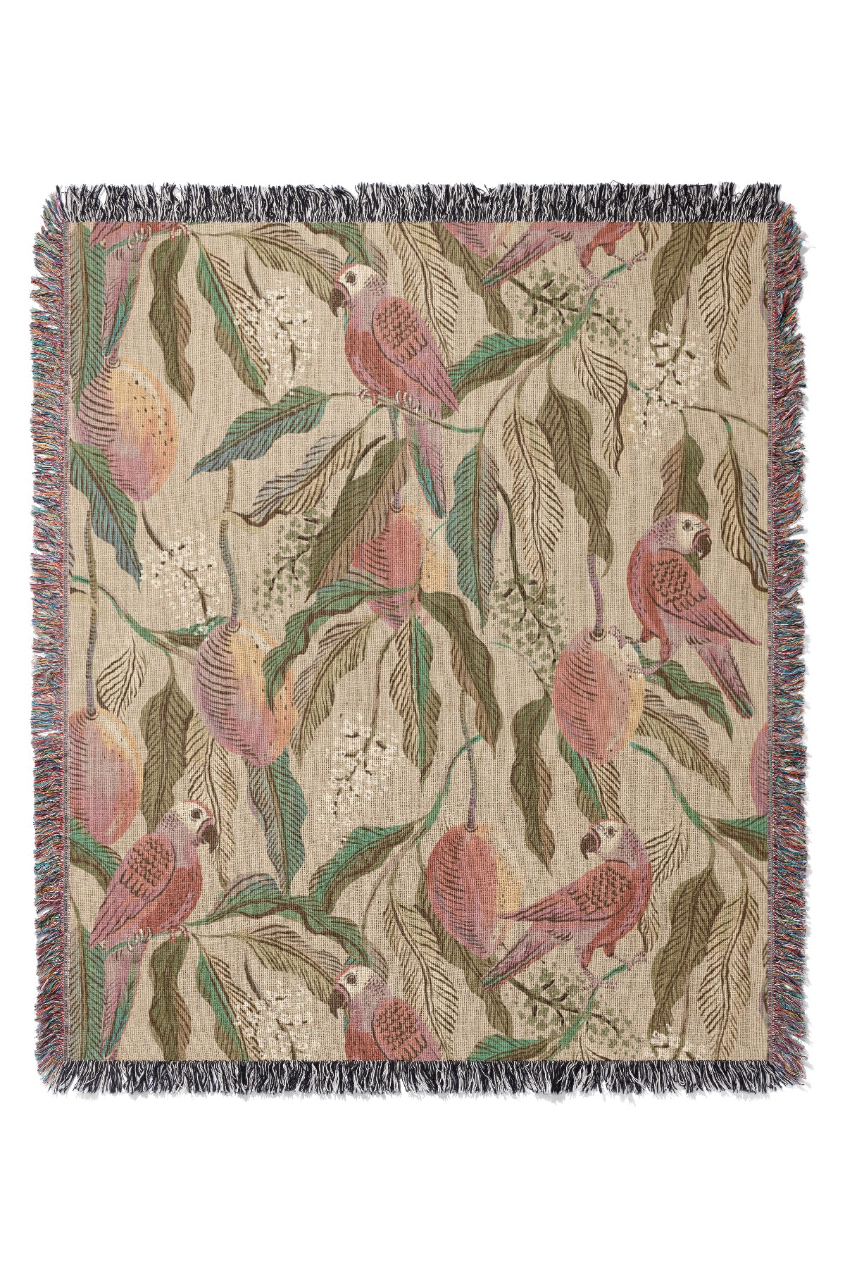 Moody Mango Garden By Rebecca Elfast Jacquard Woven Blanket (Light) | Harper & Blake