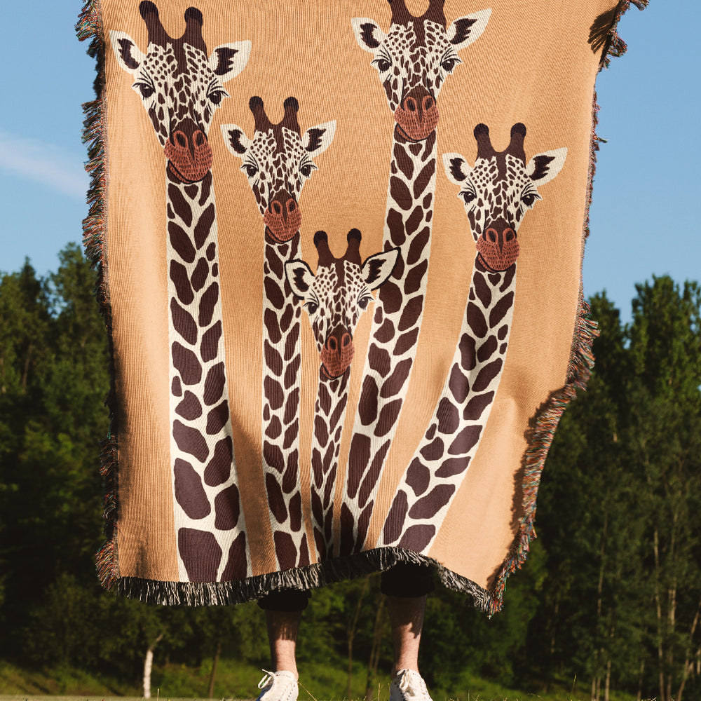 
                  
                    Giraffe Jacquard Woven Blanket (Yellow) | Harper & Blake
                  
                