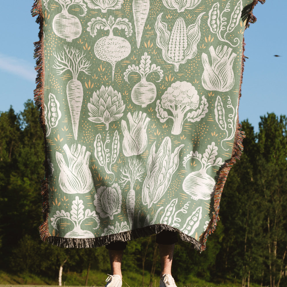 
                  
                    Lettuce Turnip The Beet By Rebecca Elfast Jacquard Woven Blanket (Green) | Harper & Blake
                  
                