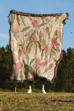 Moody Mango Garden By Rebecca Elfast Jacquard Woven Blanket (Light) | Harper & Blake