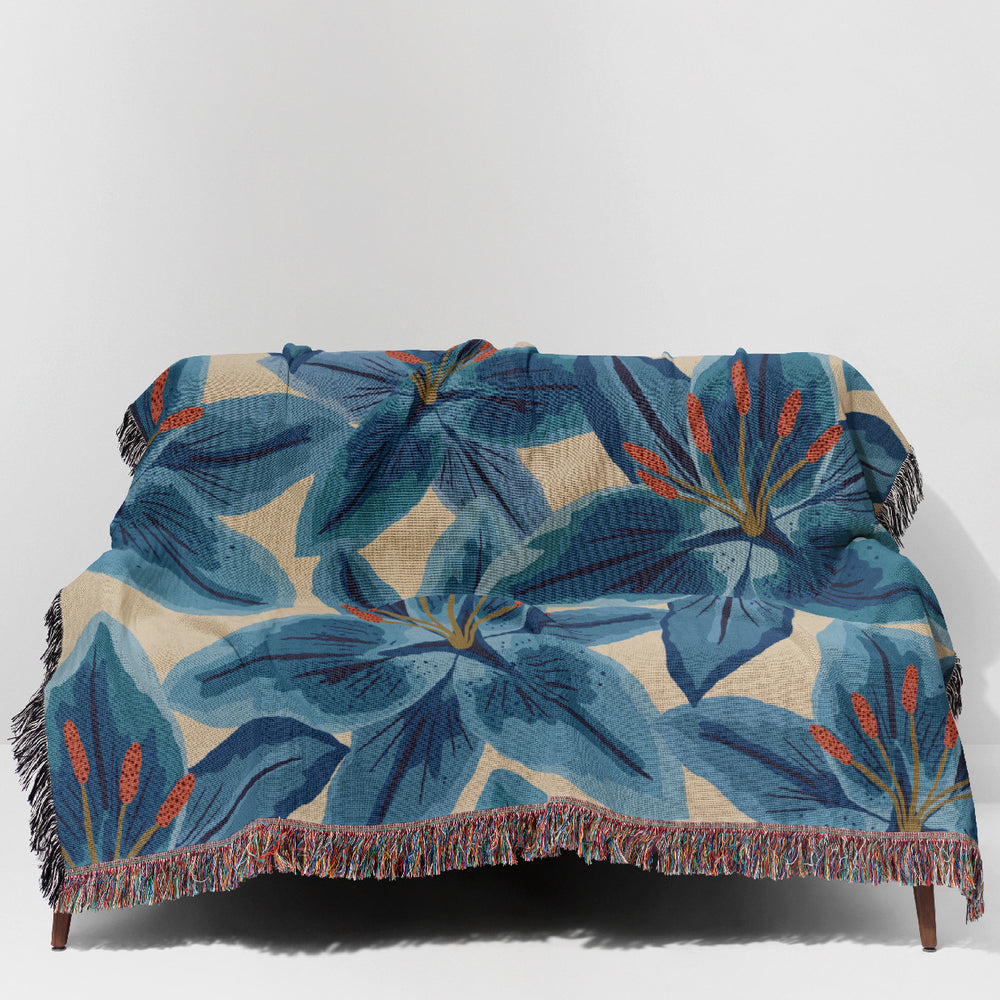 
                  
                    Lily Scatter Jacquard Woven Blanket (Blue) | Harper & Blake
                  
                