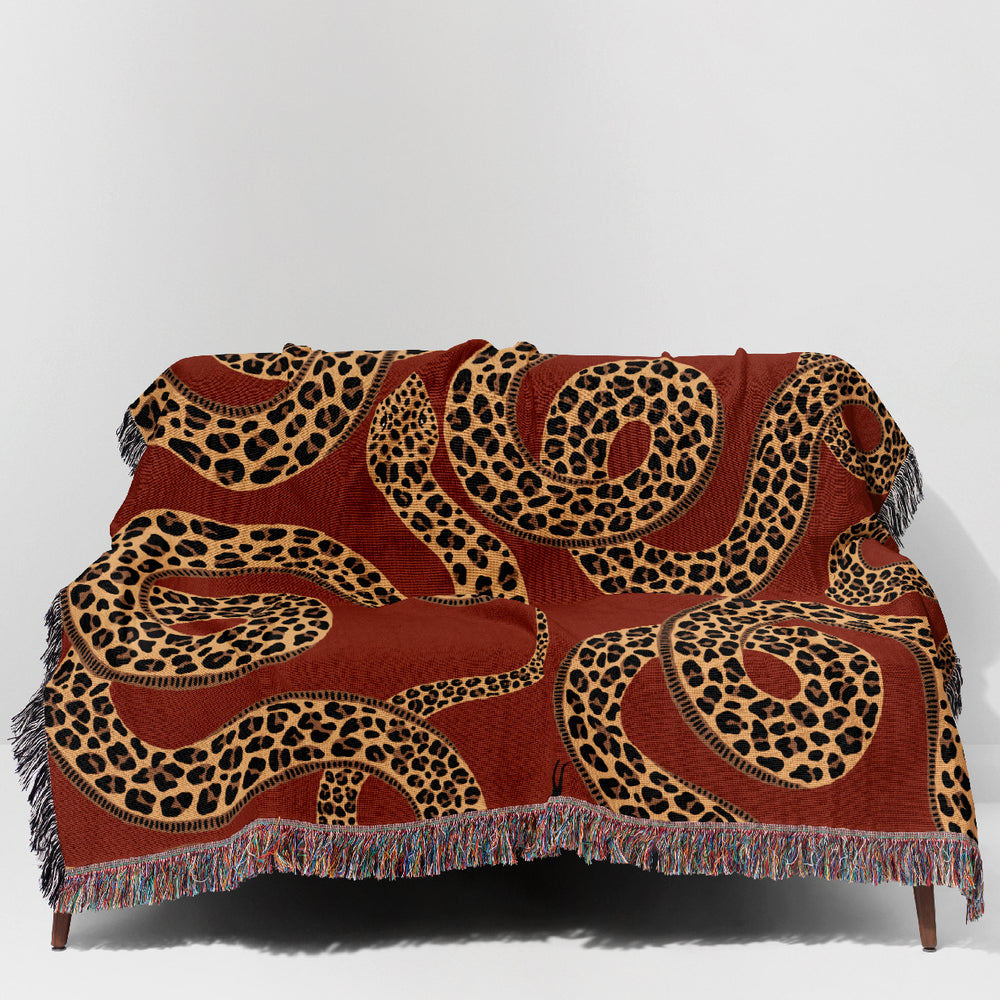 
                  
                    Snake Scatter Jacquard Woven Blanket (Red) | Harper & Blake
                  
                