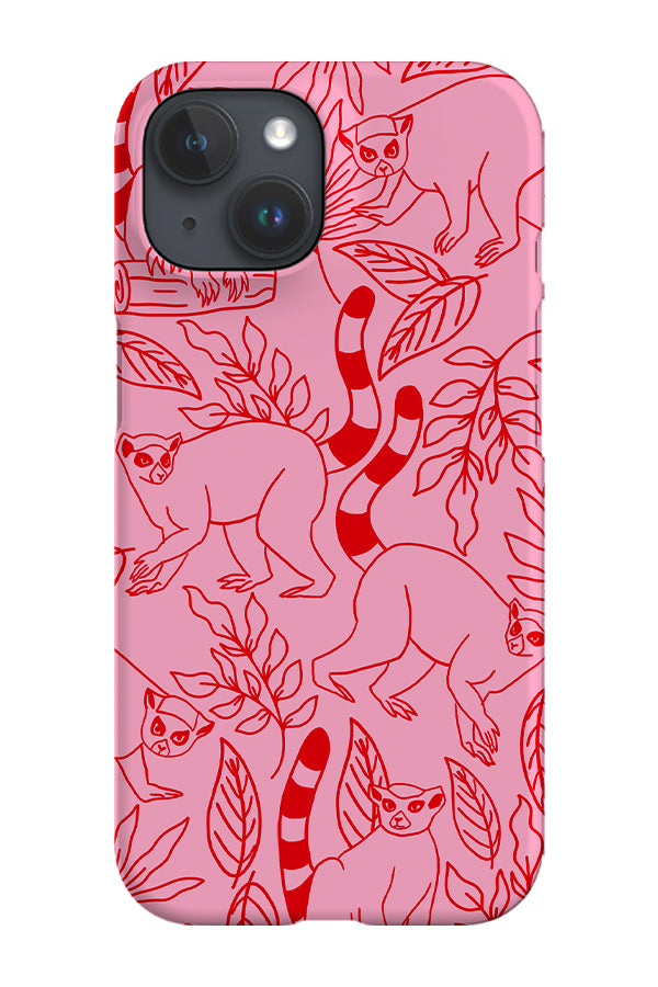 Lemur Line Art Jungle Phone Case (Pink) | Harper & Blake