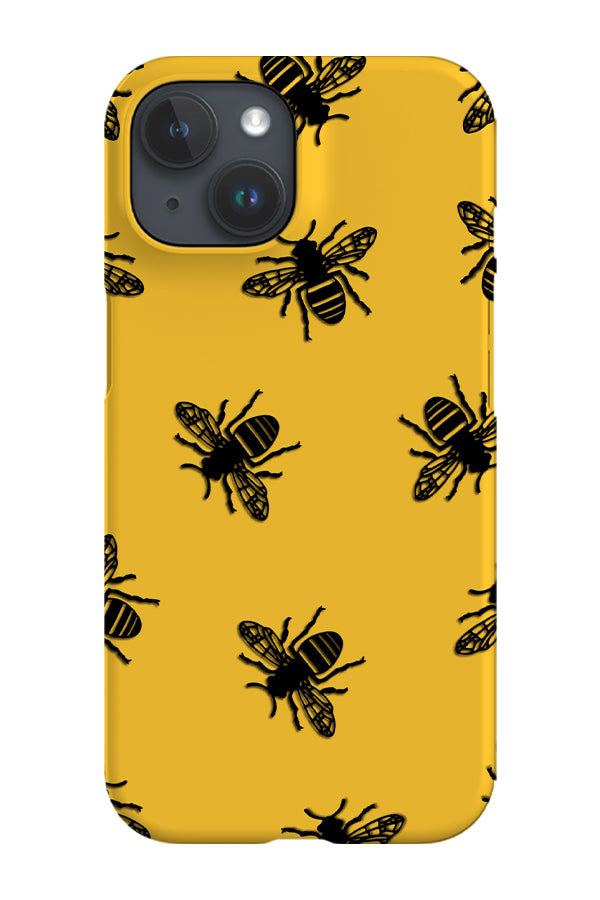 Bees Lux Phone Case (Yellow & Black) Tech Cases - Harper & Blake