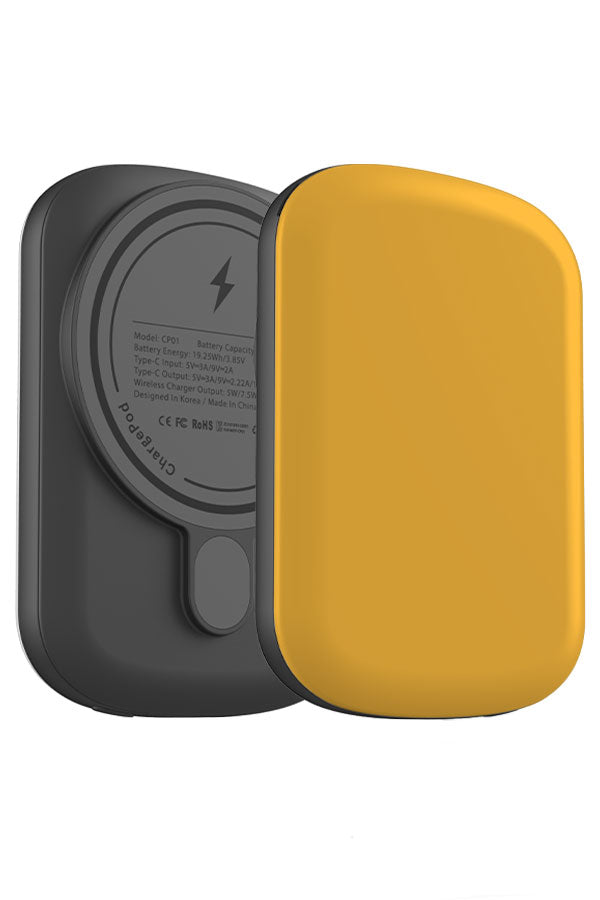 Plain Block Colour MagSafe ChargePod Power Bank (Butterscotch Yellow) | Harper & Blake