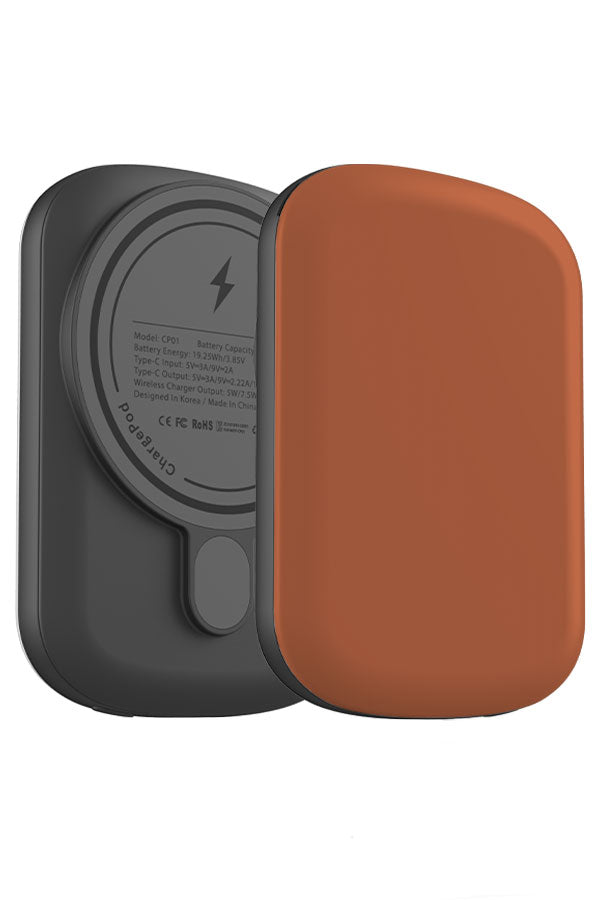 Still Tone Block Colour MagSafe ChargePod Power Bank (Burnt Clay) | Harper & Blake