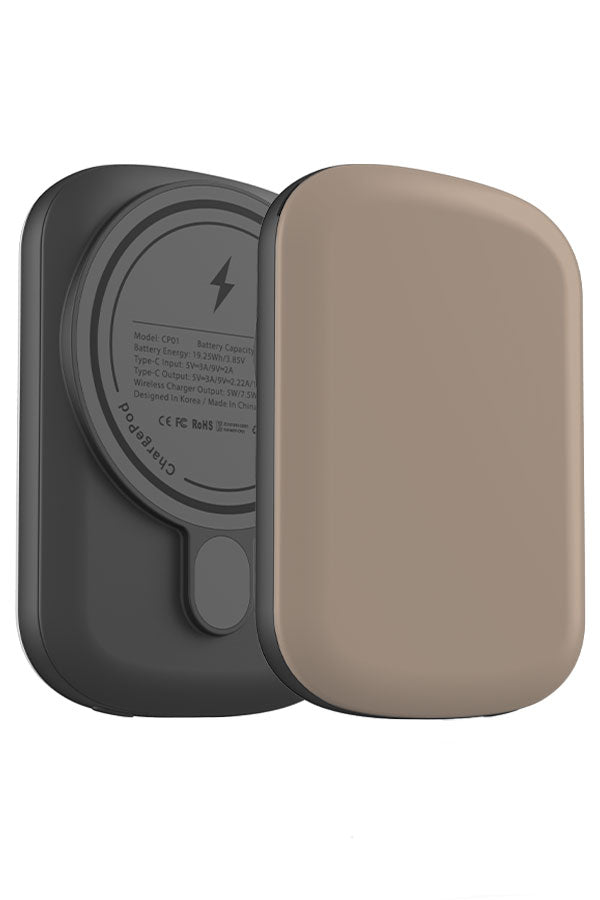 Still Tone Block Colour MagSafe ChargePod Power Bank (Clay Taupe) | Harper & Blake