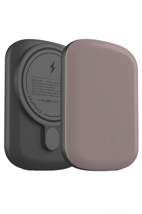 Still Tone Block Colour MagSafe ChargePod Power Bank (Dusty Mauve) | Harper & Blake