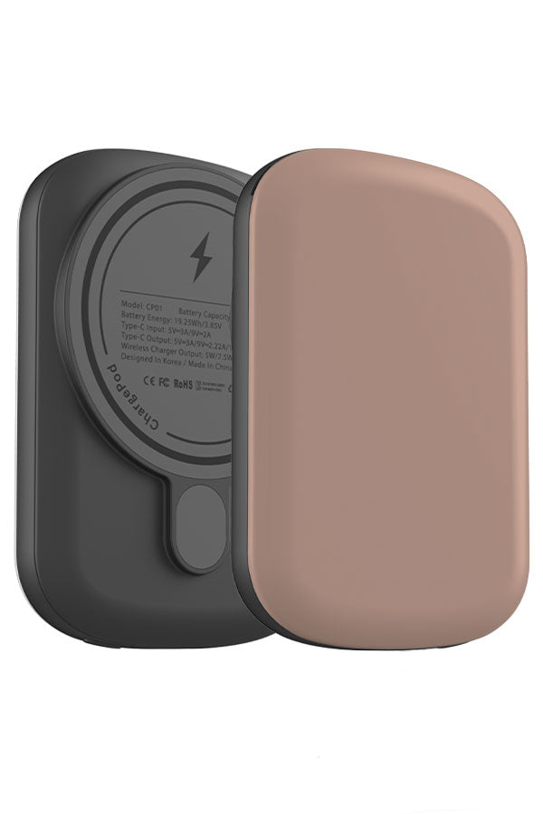 Still Tone Block Colour MagSafe ChargePod Power Bank (Pale Terracotta) | Harper & Blake