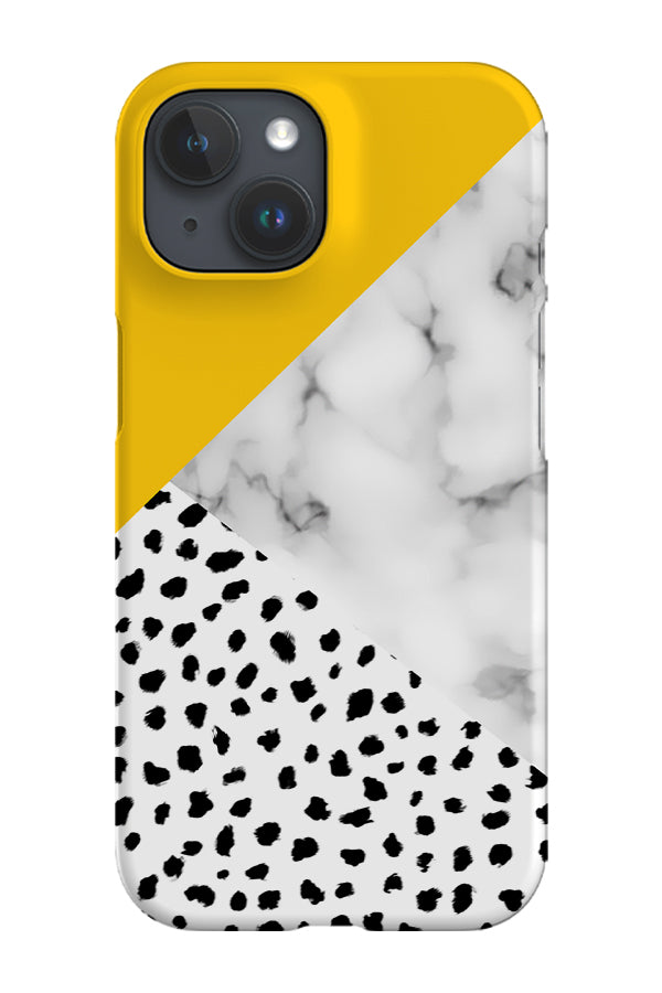 Marble & Dalmatian Phone Case (Yellow)