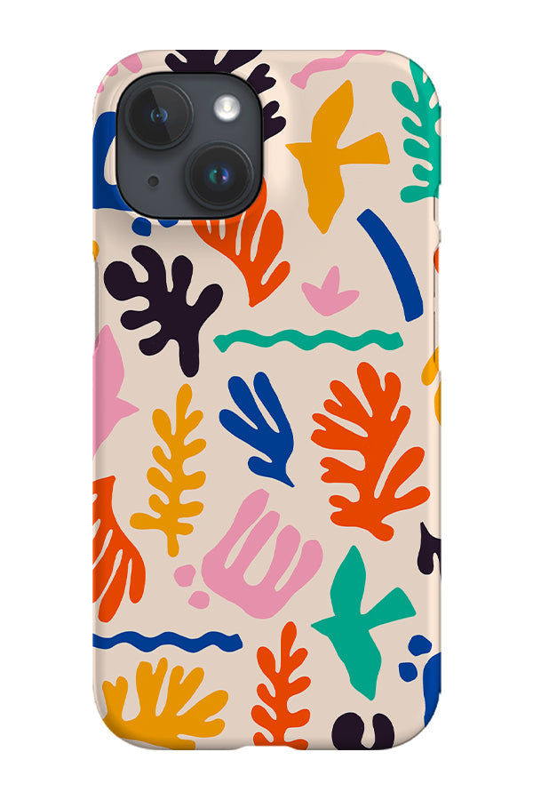 Matisse Abstract Scatter Phone Case (Beige Red)