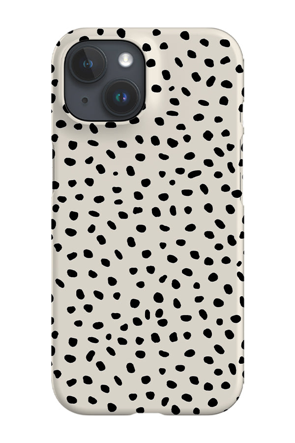 Polka Dot Mini Memphis Phone Case (Cream & Black)