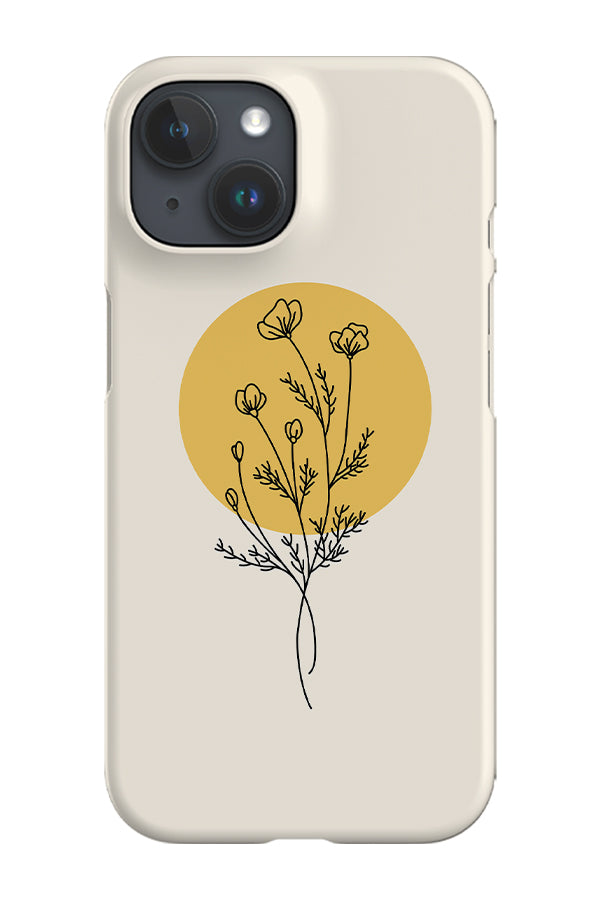 Modern Minimalist Flower Phone Case (Cream)