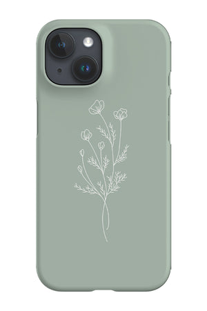 Modern Minimalist Flower Phone Case (Mint) | Harper & Blake
