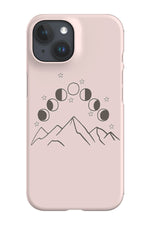 Minimalist Mountain Range Phone Case (Pink)
