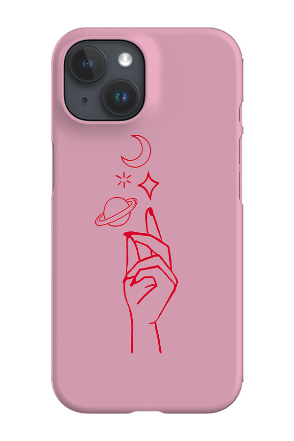 Minimalist Planet Hand Phone Case (Pink) | Harper & Blake