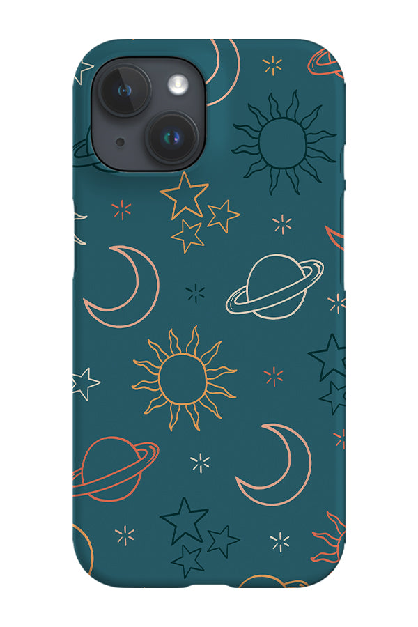 Minimalist Space Scatter Phone Case (Blue) | Harper & Blake