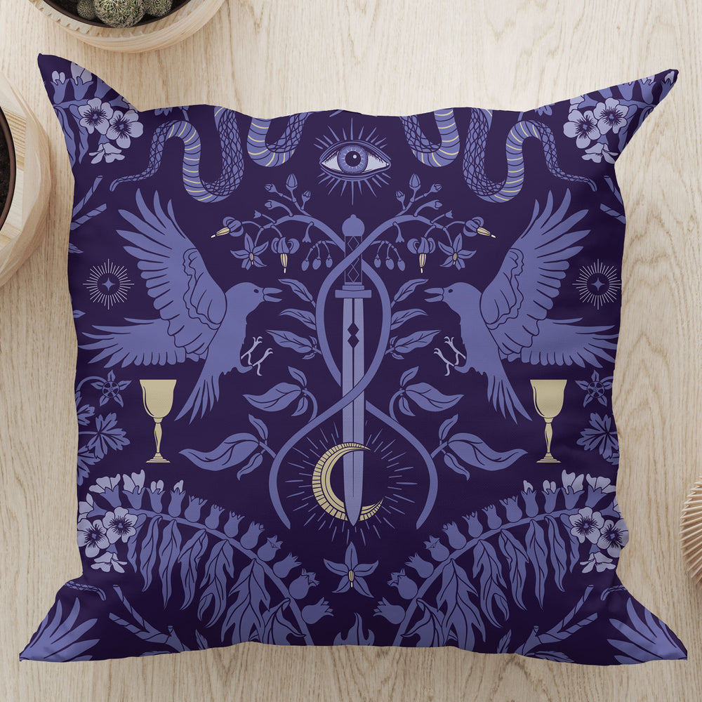 
                  
                    Witch Garden by Misentangledvision Square Cushion (Periwinkle) | Harper & Blake
                  
                